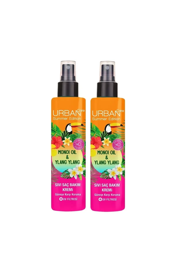 Urban Care Summer-monoi Yağı&ylang Ylang Güneş Koruyucu Sıvı Saç Bakım Kremi-vegan-2x200ml